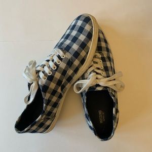 Navy Gingham sneakers
